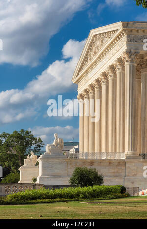 Bâtiment de la Cour suprême des Etats-Unis à Washington DC, USA. Banque D'Images