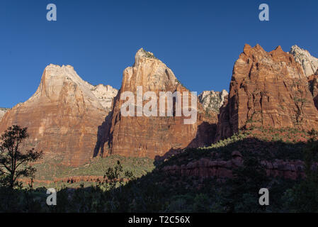 Cour des Patriarches dans le parc national de Zion dans l'Utah Banque D'Images