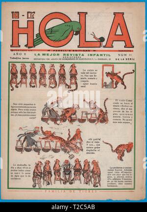 Portada de la revista infantil Hola, editada en Barcelona, año 1931. Banque D'Images