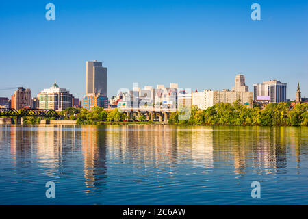 Albany, New York, USA sur le centre-ville. Banque D'Images