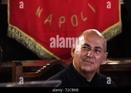 Le directeur Ferzan Ozpetek à partir d'aujourd'hui, citoyen d'honneur de Naples, la cérémonie a eu lieu dans la Sala dei Baroni au Maschio Angioino, avec la présence de l'actrice Silvana Ranieri et le maire Luigi De Magistris. 29/03/2019, Naples, Italie Banque D'Images