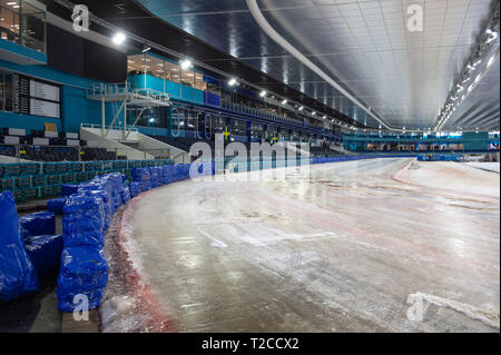 Heerenveen, aux Pays-Bas. Mar 31, 2019. HEERENVEEN, NLD 30 mars Patinoire Thialf Ice Speedway FIM pendant le Championnat du Monde de gladiateurs 5 Finale à Patinoire Thialf, Heerenveen le dimanche 31 mars 2019. (Crédit : Ian Charles | MI News) Credit : MI News & Sport /Alamy Live News Banque D'Images