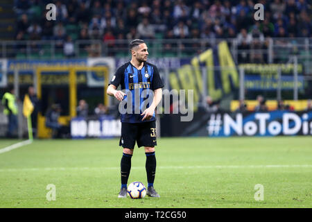 Milano, Italie. Mar 31, 2019. Danilo D'Ambrosio de l'Internazionale FC en action au cours de la Serie A match entre FC Internazionale et SS Lazio. Crédit : Marco Canoniero/Alamy Live News Banque D'Images