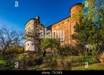 Italie Piémont Pralormo Château ' Messer Tulipano ' épreuve annonçant le printemps dédié aux tulipes Banque D'Images