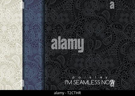 Vector uniforme de vintage paisley textures pour les cartes et la conception Illustration de Vecteur