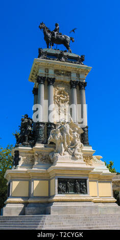 Alfonso XII Monument à Madrid. Tourner en 2018 Banque D'Images