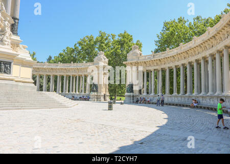 À l'intérieur de l'Alfonso XII Monument à Madrid. Tourner en 2018 Banque D'Images