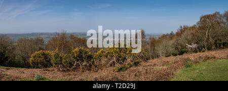 Vue sur la vallée de l'Otter vers Sidmouth à partir de l'Est Hill frises,Devon Banque D'Images