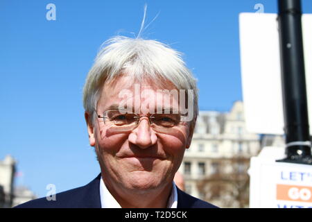 ANDREW MITCHELL DÉPUTÉ À PARLIAMENT SQUARE, WESTMINSTER, ROYAUME-UNI, LE 1 AVRIL 2019. PARTI CONSERVATEUR MPS. DES POLITICIENS BRITANNIQUES. POLITIQUE BRITANNIQUE. ANCIEN WHIP EN CHEF. PLEBGATE. DÉPUTÉ DE LA CIRCONSCRIPTION DE SUTTON COALFIELD. DES POLITICIENS CÉLÈBRES. PAGE DU PORTFOLIO RUSSELL MOORE. Banque D'Images