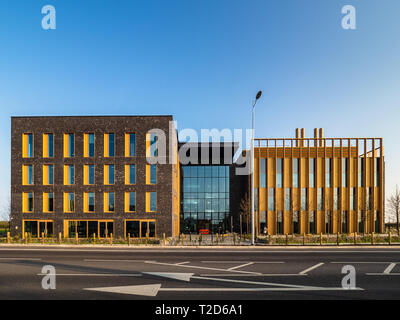 Abcam édifice du siège social de l'AC Abcam Cambridge Università Campus : laboratoire & installations de bureau. NBBJ Architectes Architectes ouvert 2019 Banque D'Images