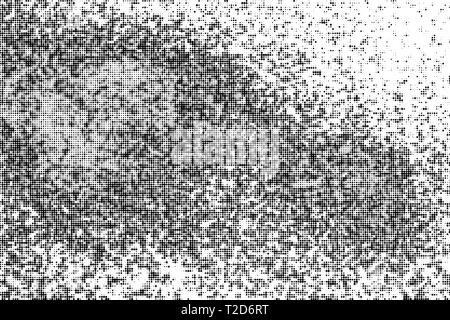 Texture demi-teinte noir sur fond blanc. Notation moderne toile futuriste. Superposition de bruit Fade. Généré numériquement l'image. Pop Art Style. Il vecteur Illustration de Vecteur