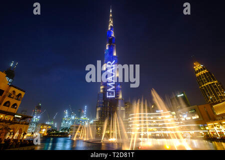 Gratte-ciel Burj Khalifa à Dubaï, Émirats Arabes Unis Banque D'Images