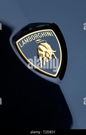 Logo Lamborghini close up Banque D'Images