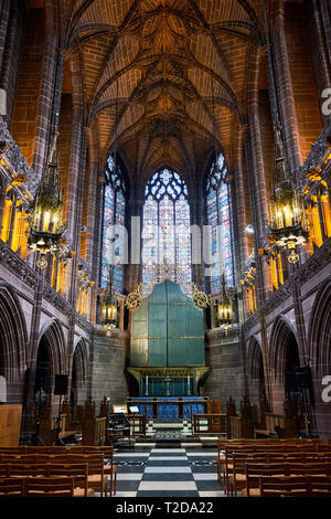 L'intérieur de la Dame Chapelle dans la cathédrale anglicane de Liverpool Banque D'Images