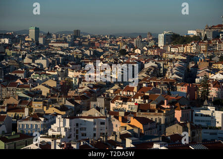 Lisbonne, Portugal. 20 févr. 2018. Viewpoint Nossa Senhora do Monte. Banque D'Images