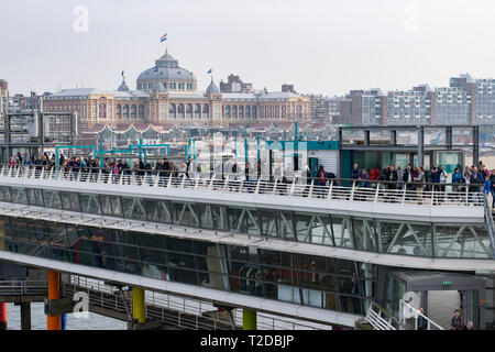 Affichage d'un jetée de Scheveningen, à La Haye, aux Pays-Bas. Avril 2018 Banque D'Images