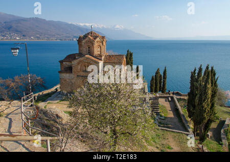 Ohrid, Macédoine, Kaneo - Eglise Saint Jean le Théologien Banque D'Images