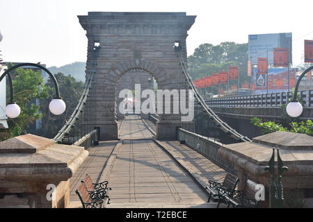 Punalur, Kerala, Inde - 1 mars 2019 : Le plus ancien pont carrossable au Kerala Banque D'Images