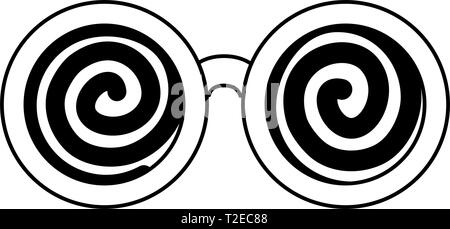 accessoire lunettes crazy sur fond blanc illustration vectorielle Illustration de Vecteur