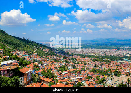 Vue panoramique de la ville de Bursa, Bursa, Turquie Banque D'Images