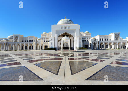 La belle Qasr Al Watan - palais présidentiel à Abu Dhabi, EAU. Banque D'Images