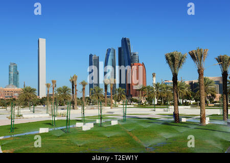 La belle Qasr Al Watan - palais présidentiel à Abu Dhabi, EAU. Banque D'Images