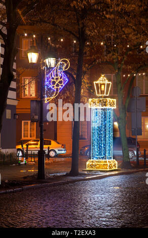Décorations des Fêtes de rue Freta à Varsovie. Pologne Banque D'Images
