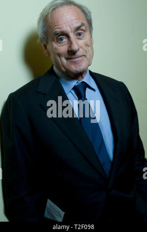 Portraits de journaliste et éditeur légendaire Sir Harold Evans [ marié à Tina Brown ] et en conversation avec l'historien britannique Andrew Roberts . Un tuteur Hay Festival événement . En photo au Criterion Theatre, Londres. Banque D'Images