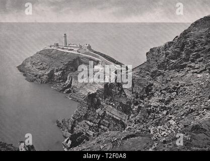 Phare de South Stack, Holyhead Banque D'Images