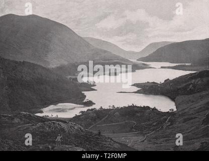 Thirlmere et Helvellyn Banque D'Images