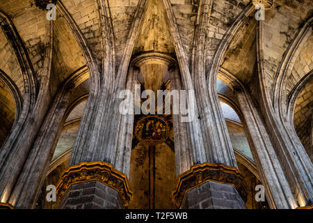 Basilique de Santa María del Mar, Barcelone, Catalogne, Espagne, Europe. Banque D'Images