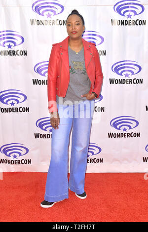 Anaheim, États-Unis. Mar 31, 2019. Aisha Tyler à une séance de photos pour FX série d'animation 'Archer' à WonderCon 2019 à l'Anaheim Convention Center. Anaheim, 31.03.2019 | Conditions de crédit dans le monde entier : dpa/Alamy Live News Banque D'Images