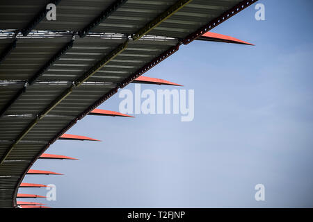 Karlsruhe, Allemagne. Apr 02, 2019. Fonction, ornement : Wildparkstadion. GES/football/nouvelle construction, reconstruction Wildparkstadion : 02.04.2019 | Le monde d'utilisation : dpa Crédit/Alamy Live News Banque D'Images