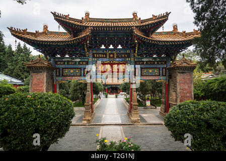 Yuantong Temple, le plus célèbre temple bouddhiste, construit au 8ème siècle, Kunming, province du Yunnan, Chine Banque D'Images