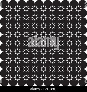 Pseudo Arabesque bouclier tournesol illusion sur fond transparent arabesque design graphique Illustration de Vecteur