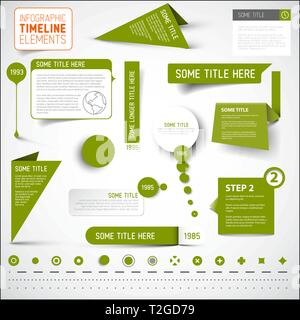 Éléments de montage infographique vert vecteur / modèle Illustration de Vecteur