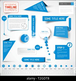 Éléments de montage infographique bleu vecteur / modèle Illustration de Vecteur