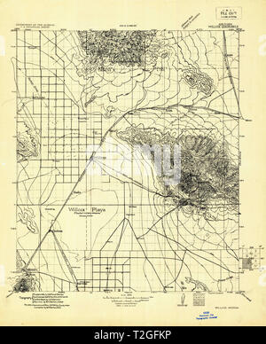 Carte TOPO USGS Willcox AZ Arizona 125000 315418 restauration 1922 Banque D'Images