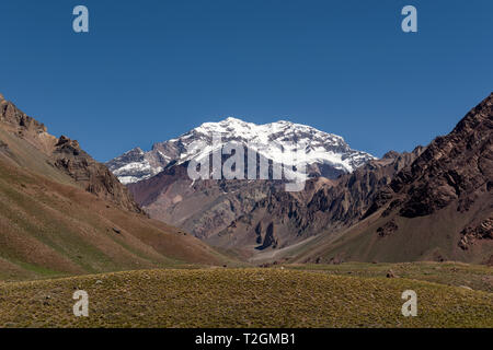 Près de l'Aconcagua par le sud. Banque D'Images