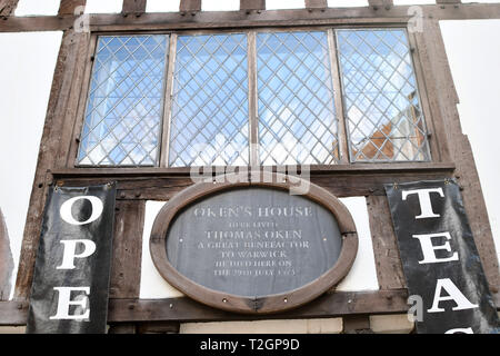 Thomas Oken Salons de thé dans la région de Warwick, Warwickshire, 2 avril, 2019. Banque D'Images