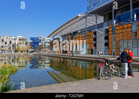 LYON, FRANCE, Mars 31, 2019 : La Confluence est l'ancien quartier des ports. La Confluence projet est sur le point de doubler la surface du centre de Banque D'Images