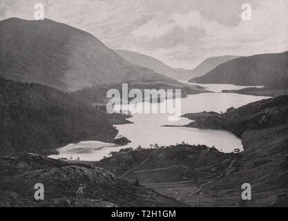 Thirlmere et Helvellyn Banque D'Images