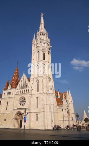 L'église Mathias (Mátyás église-), Budapest, Hongrie. Banque D'Images