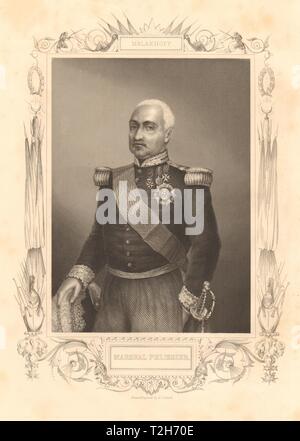 Guerre de Crimée. Prévôt Aimable-Jean-Jacques Pélissier, duc de Malakoff 1860 Banque D'Images