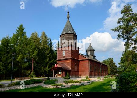 Église en bois, Giby, Podlaskie, Pologne Banque D'Images