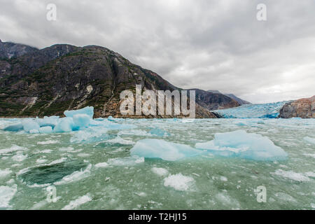 South Sawyer Glacier, Tracy Arm-Fords la terreur réserve intégrale, le sud-est de l'Alaska, États-Unis d'Amérique Banque D'Images