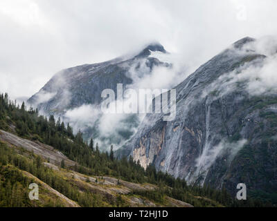 Glacier classique fjord sculpté dans Arm-Fords Tracy La terreur réserve intégrale, le sud-est de l'Alaska, États-Unis d'Amérique Banque D'Images