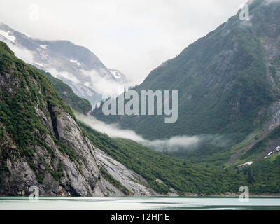 Glacier classique fjord sculpté dans Arm-Fords Tracy La terreur réserve intégrale, le sud-est de l'Alaska, États-Unis d'Amérique Banque D'Images