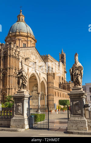 La cathédrale de Palerme (Site du patrimoine mondial de l'UNESCO), Palerme, Sicile, Italie, Europe Banque D'Images