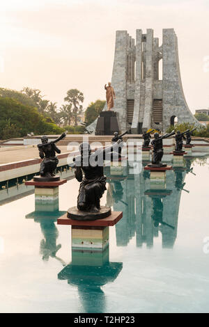 Parc Mémorial Kwame Nkrumah et Mausolée, Accra, Ghana, Afrique Banque D'Images